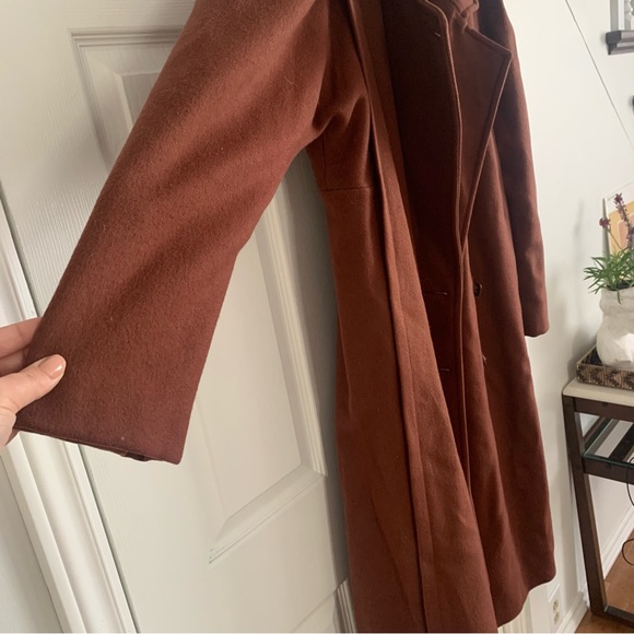 Vintage Diane Charles Brown Wool Full Length Winter Coat - Picture 8 of 16